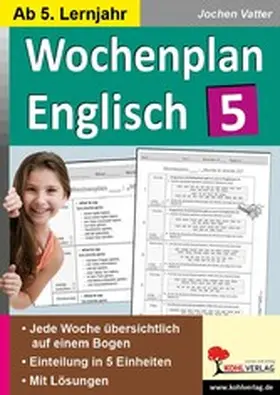 Vatter |  Wochenplan Englisch 5 | eBook | Sack Fachmedien