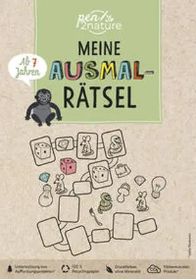 pen2nature |  Meine Ausmal-Rätsel. Nachhaltiger Rätsel- und Malspaß für Kinder ab 7 Jahren | Buch |  Sack Fachmedien