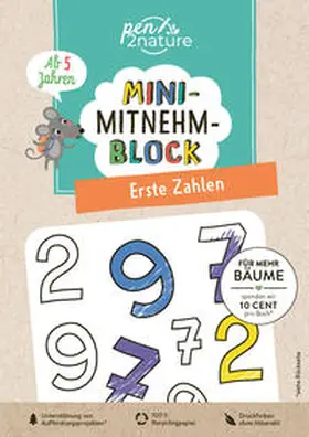 pen2nature |  Mini-Mitnehm-Block Erste Zahlen | Buch |  Sack Fachmedien