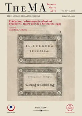 Hüttler / Pernerstorfer / Weidinger |  TheMA - Open Access Research Journal for Theatre, Music, Arts | Buch |  Sack Fachmedien