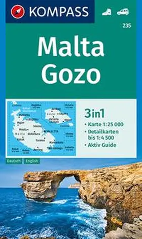  KOMPASS Wanderkarte 235 Malta, Gozo 1:25.000 | Sonstiges |  Sack Fachmedien