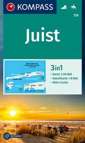  KOMPASS Wanderkarte 728 Insel Juist 1:20.000 | Sonstiges |  Sack Fachmedien