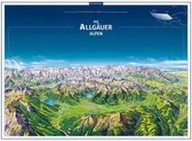  KOMPASS Panorama-Poster Die Allgäuer Alpen | Sonstiges |  Sack Fachmedien