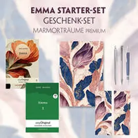 EasyOriginal Verlag / Austen |  Emma Starter-Paket Geschenkset 2 Bücher (mit Audio-Online) + Marmorträume Schreibset Premium | Buch |  Sack Fachmedien