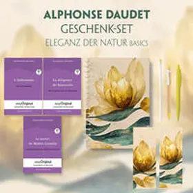 EasyOriginal Verlag / Daudet |  Alphonse Daudet Geschenkset - 3 Bücher (mit Audio-Online) + Eleganz der Natur Schreibset Basics | Buch |  Sack Fachmedien