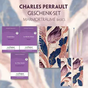 EasyOriginal Verlag / Perrault |  Charles Perrault Geschenkset - 3 Bücher (mit Audio-Online) + Marmorträume Schreibset Premium | Buch |  Sack Fachmedien