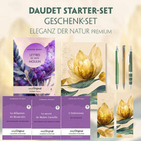 EasyOriginal Verlag / Daudet |  Alphonse Daudet Starter-Paket Geschenkset - 4 Bücher (mit Audio-Online) + Eleganz der Natur Schreibset Premium | Buch |  Sack Fachmedien