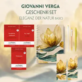 EasyOriginal Verlag / Verga |  Giovanni Verga Geschenkset - 3 Bücher (mit Audio-Online) + Eleganz der Natur Schreibset Basics | Buch |  Sack Fachmedien