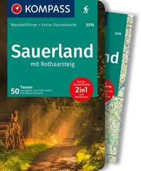 Behla / Harnach |  KOMPASS Wanderführer Sauerland mit Rothaarsteig, 50 Touren mit Extra-Tourenkarte | Buch |  Sack Fachmedien