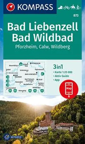  KOMPASS Wanderkarte 873 Bad Liebenzell, Bad Wildbad 1:25.000 | Sonstiges |  Sack Fachmedien