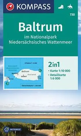  KOMPASS Wanderkarte 730 Baltrum im Nationalpark Niedersächsisches Wattenmeer 1:10.000 | Sonstiges |  Sack Fachmedien