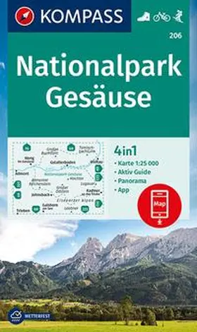  KOMPASS Wanderkarte 206 Nationalpark Gesäuse 1:25.000 | Sonstiges |  Sack Fachmedien