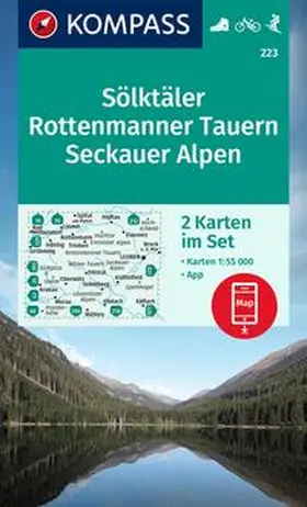  KOMPASS Wanderkarten-Set 223 Sölktäler, Rottenmanner Tauern, Seckauer Alpen (2 Karten) 1:55.000 | Sonstiges |  Sack Fachmedien