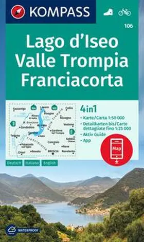  KOMPASS Wanderkarte 106 Lago d'Iseo, Valle Trompia, Franciacorta 1:50.000 | Sonstiges |  Sack Fachmedien