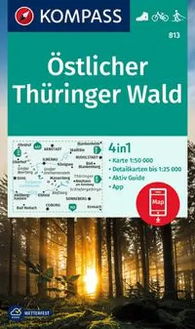  KOMPASS Wanderkarte 813 Östlicher Thüringer Wald 1:50.000 | Sonstiges |  Sack Fachmedien