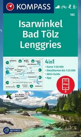  KOMPASS Wanderkarte 182 Isarwinkel, Bad Tölz, Lenggries 1:50.000 | Sonstiges |  Sack Fachmedien