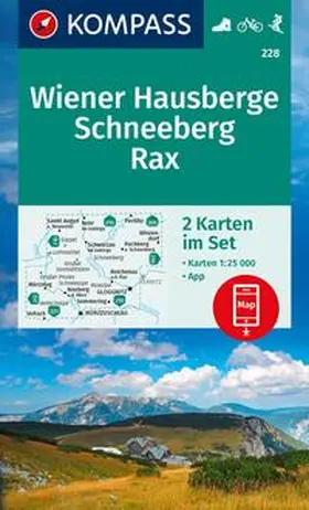  KOMPASS Wanderkarten-Set 228 Wiener Hausberge, Schneeberg, Rax (2 Karten) 1:25.000 | Sonstiges |  Sack Fachmedien