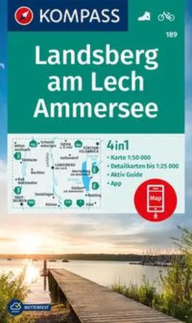  KOMPASS Wanderkarte 189 Landsberg am Lech, Ammersee 1:50.000 | Sonstiges |  Sack Fachmedien