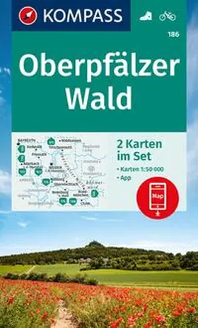  KOMPASS Wanderkarten-Set 186 Oberpfälzer Wald (2 Karten) 1:50.000 | Sonstiges |  Sack Fachmedien