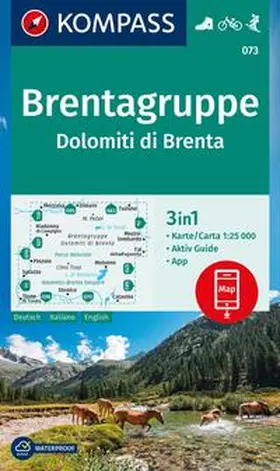  KOMPASS Wanderkarte 073 Brentagruppe / Dolomiti di Brenta 1:25.000 | Sonstiges |  Sack Fachmedien