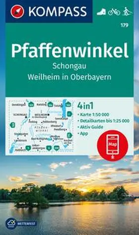  KOMPASS Wanderkarte 179 Pfaffenwinkel, Schongau, Weilheim i. OB 1:50.000 | Sonstiges |  Sack Fachmedien