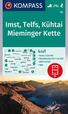  KOMPASS Wanderkarte 35 Imst, Telfs, Kühtai, Mieminger Kette 1:50.000 | Sonstiges |  Sack Fachmedien