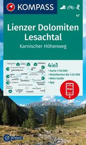  KOMPASS Wanderkarte 47 Lienzer Dolomiten, Lesachtal, Karnischer Höhenweg 1:50.000 | Sonstiges |  Sack Fachmedien