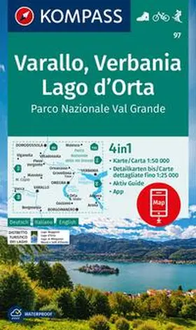  KOMPASS Wanderkarte 97 Varallo, Verbania, Lago d'Orta, Parco Nazionale Val Grande 1:50.000 | Sonstiges |  Sack Fachmedien