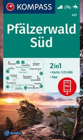  KOMPASS Wanderkarte 473 Pfälzerwald Süd 1:25.000 | Sonstiges |  Sack Fachmedien