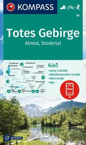  KOMPASS Wanderkarte 19 Totes Gebirge, Almtal, Stodertal 1:50.000 | Sonstiges |  Sack Fachmedien