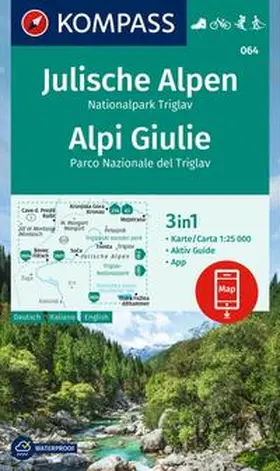  KOMPASS Wanderkarte 064 Julische Alpen, Nationalpark Triglav / Alpi Giulie 1:25.000 | Sonstiges |  Sack Fachmedien