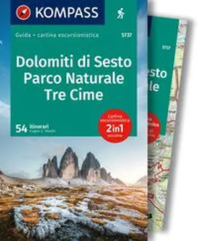Hüsler |  KOMPASS guida escursionistica Dolomiti di Sesto, Parco Naturale Tre Cime, 50 itinerari | Buch |  Sack Fachmedien