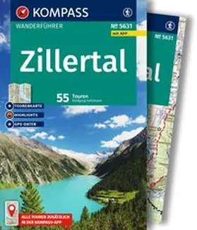 Heitzmann |  KOMPASS Wanderführer Zillertal, 55 Touren mit Extra-Tourenkarte | Buch |  Sack Fachmedien