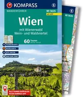 Heriszt |  KOMPASS Wanderführer Wien mit Wienerwald, Wein- und Waldviertel, 60 Touren mit Extra-Tourenkarte | Buch |  Sack Fachmedien