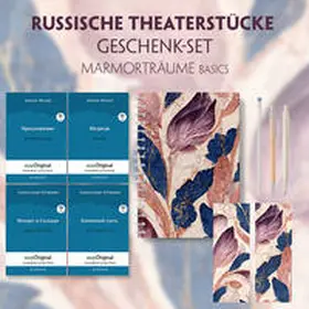 EasyOriginal Verlag / Tschechow / Puschkin |  Russische Theaterstücke Geschenkset - 4 Bücher (mit Audio-Online) + Marmorträume Schreibset Basics | Buch |  Sack Fachmedien