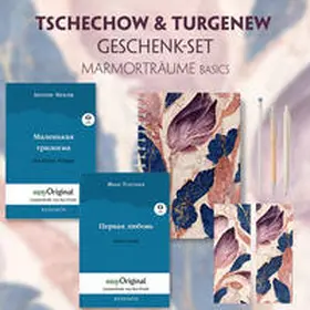 EasyOriginal Verlag / Tschechow / Turgenew |  Tschechow & Turgenew Geschenkset - 2 Bücher (Softcover mit Audio-Online) + Marmorträume Schreibset Basics | Buch |  Sack Fachmedien