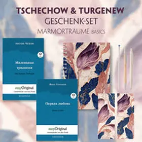 EasyOriginal Verlag / Tschechow / Turgenew |  Tschechow & Turgenew Geschenkset - 2 Bücher (Hardcover mit Audio-Online) + Marmorträume Schreibset Basics | Buch |  Sack Fachmedien