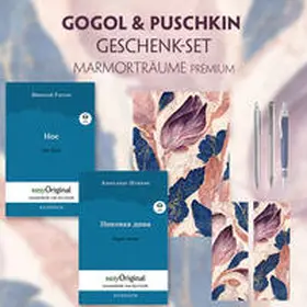 EasyOriginal Verlag / Gogol / Puschkin |  Gogol & Puschkin Geschenkset - 2 Bücher (mit Audio-Online) + Marmorträume Schreibset Premium | Buch |  Sack Fachmedien