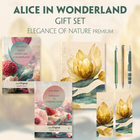 EasyOriginal Verlag / Carroll |  Alice in Wonderland Books-Set (with audio-online) Readable Classics Geschenkset + Eleganz der Natur Schreibset Premium | Buch |  Sack Fachmedien
