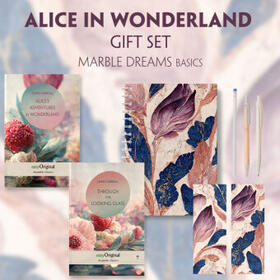 EasyOriginal Verlag / Carroll |  Alice in Wonderland Books-Set (with audio-online) Readable Classics Geschenkset + Marmorträume Schreibset Basics | Buch |  Sack Fachmedien