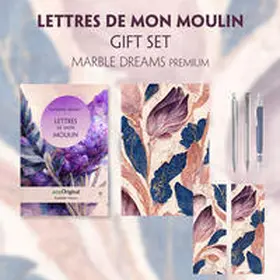 EasyOriginal Verlag / Daudet |  Lettres de mon Moulin (with audio-online) Readable Classics Geschenkset + Marmorträume Schreibset Premium | Buch |  Sack Fachmedien