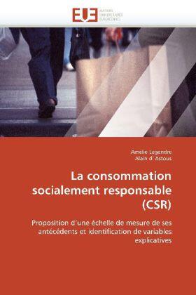 Collectif |  La Consommation Socialement Responsable (Csr) | Buch |  Sack Fachmedien