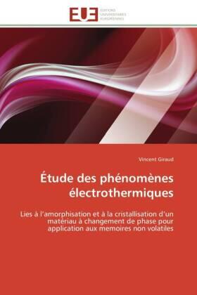 Giraud |  Étude des phénomènes électrothermiques | Buch |  Sack Fachmedien