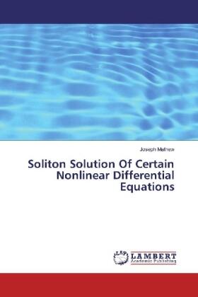 Mathew |  Soliton Solution Of Certain Nonlinear Differential Equations | Buch |  Sack Fachmedien