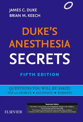 Duke / Keech |  Duke's Anesthesia Secrets,5e | Buch |  Sack Fachmedien