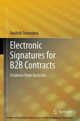 Srivastava | Electronic Signatures for B2B Contracts | E-Book | www2.sack.de