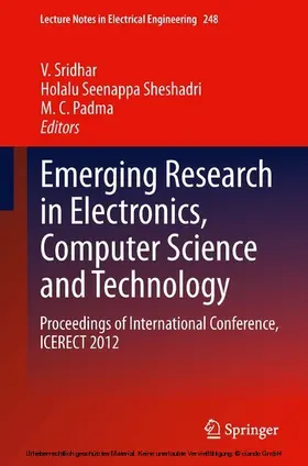 Sridhar / Sheshadri / Padma | Emerging Research in Electronics, Computer Science and Technology | E-Book | sack.de