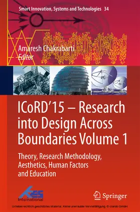 Chakrabarti | ICoRD’15 – Research into Design Across Boundaries Volume 1 | E-Book | sack.de