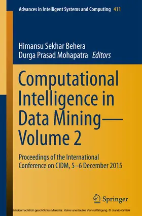 Behera / Mohapatra |  Computational Intelligence in Data Mining—Volume 2 | eBook | Sack Fachmedien