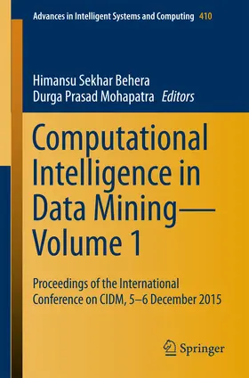 Behera / Mohapatra |  Computational Intelligence in Data Mining—Volume 1 | eBook | Sack Fachmedien